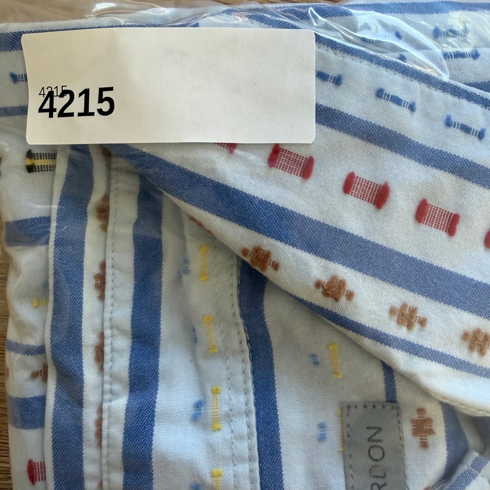Martin Gordon Button Down Mens XXL Light Blue Embroidered Stripe Cotton *READ* - Picture 10 of 10